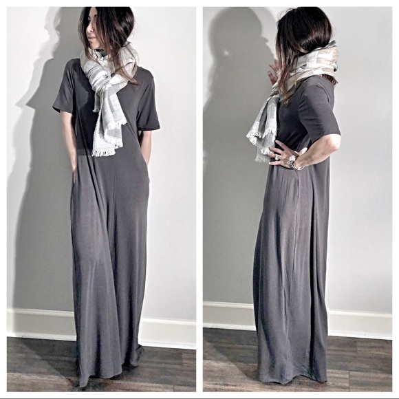 ✨LAST ONE✨Charcoal side pocket loose maxi dress - Picture 6 of 8